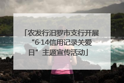 农发行汨罗市支行开展“6·14信用记录关爱日”主题宣传活动