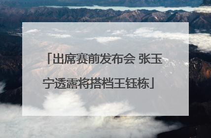 出席赛前发布会 张玉宁透露将搭档王钰栋