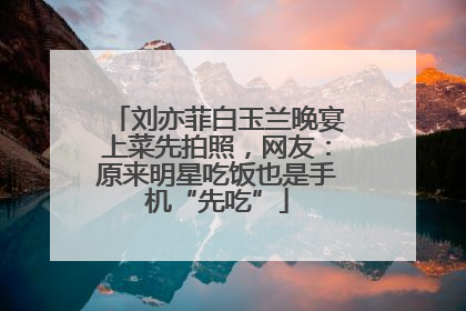 刘亦菲白玉兰晚宴上菜先拍照，网友：原来明星吃饭也是手机“先吃”