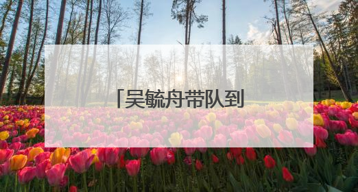 吴毓舟带队到长卿镇调研