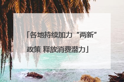 各地持续加力“两新”政策 释放消费潜力