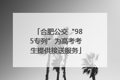 合肥公交“985专列”为高考考生提供接送服务