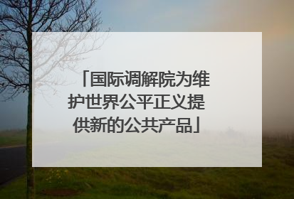 国际调解院为维护世界公平正义提供新的公共产品