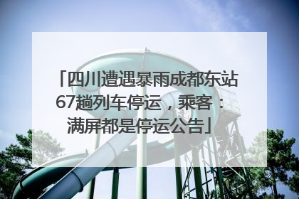 四川遭遇暴雨成都东站67趟列车停运，乘客：满屏都是停运公告