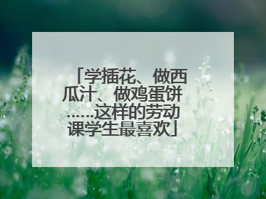 学插花、做西瓜汁、做鸡蛋饼……这样的劳动课学生最喜欢