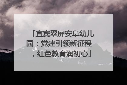 宜宾翠屏安阜幼儿园：党建引领新征程，红色教育润初心