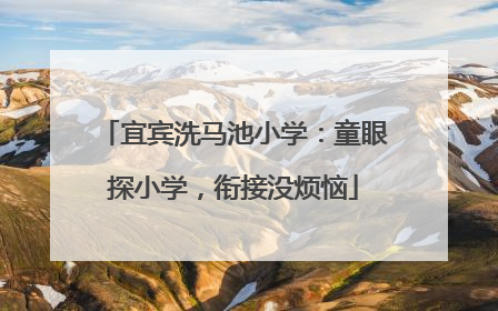 宜宾洗马池小学：童眼探小学，衔接没烦恼