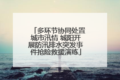 多环节协同处置城市汛情 城阳开展防汛排水突发事件抢险救援演练