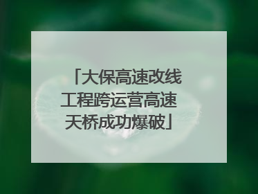 大保高速改线工程跨运营高速天桥成功爆破