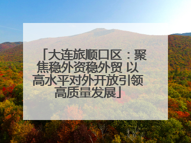 大连旅顺口区：聚焦稳外资稳外贸 以高水平对外开放引领高质量发展