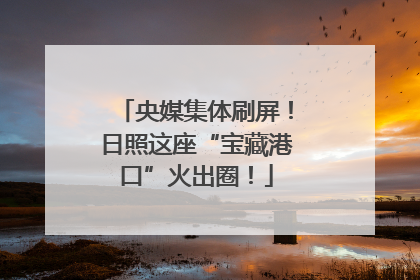 央媒集体刷屏！日照这座“宝藏港口”火出圈！