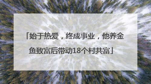 始于热爱，终成事业，他养金鱼致富后带动18个村共富