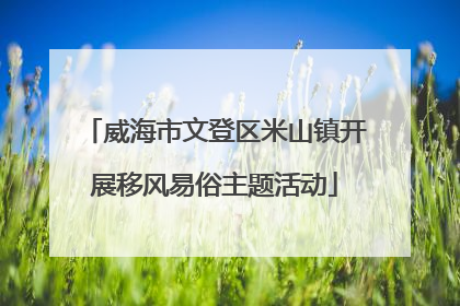 威海市文登区米山镇开展移风易俗主题活动