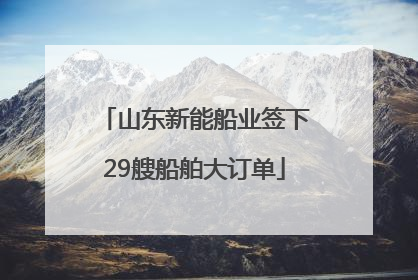 山东新能船业签下29艘船舶大订单