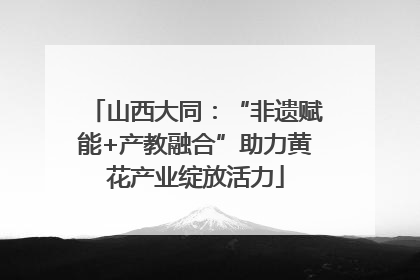 山西大同：“非遗赋能+产教融合”助力黄花产业绽放活力