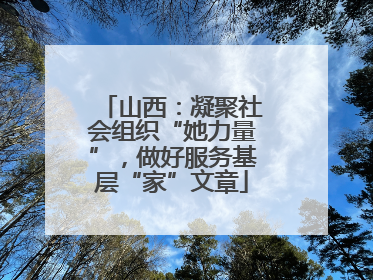 山西：凝聚社会组织“她力量”，做好服务基层“家”文章