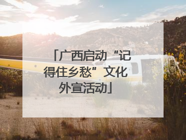 广西启动“记得住乡愁”文化外宣活动