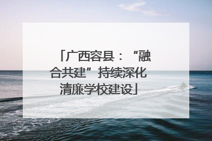 广西容县：“融合共建”持续深化清廉学校建设