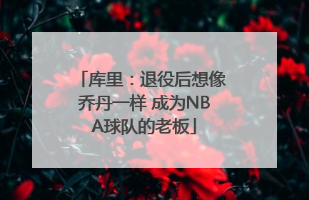 库里：退役后想像乔丹一样 成为NBA球队的老板
