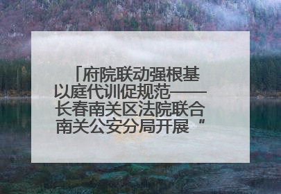 府院联动强根基 以庭代训促规范——长春南关区法院联合南关公安分局开展“以庭代训”