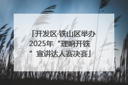 开发区·铁山区举办2025年“理响开铁”宣讲达人赛决赛