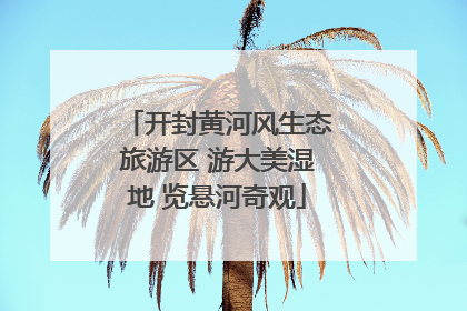 开封黄河风生态旅游区 游大美湿地 览悬河奇观