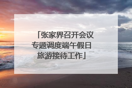 张家界召开会议专题调度端午假日旅游接待工作