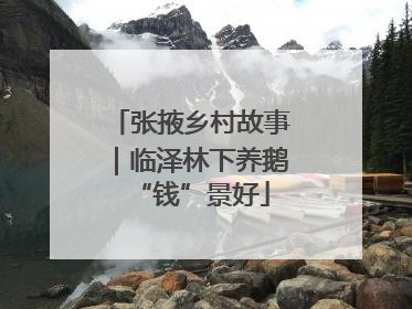 张掖乡村故事｜临泽林下养鹅“钱”景好