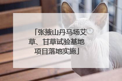 张掖山丹马场艾草、甘草试验基地项目落地实施