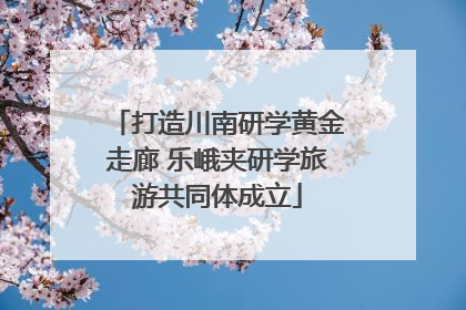 打造川南研学黄金走廊 乐峨夹研学旅游共同体成立