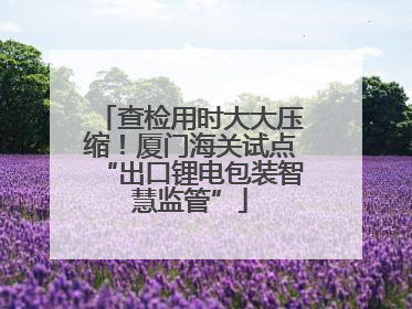 查检用时大大压缩！厦门海关试点“出口锂电包装智慧监管”