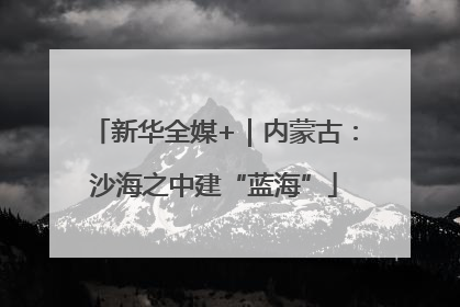 新华全媒+｜内蒙古：沙海之中建“蓝海”