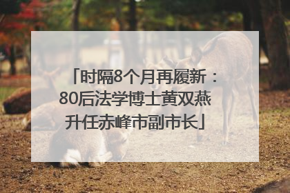 时隔8个月再履新：80后法学博士黄双燕升任赤峰市副市长