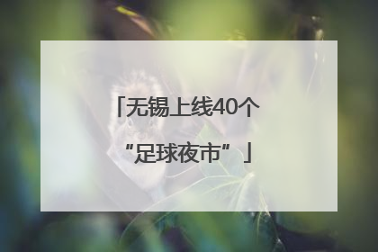 无锡上线40个“足球夜市”