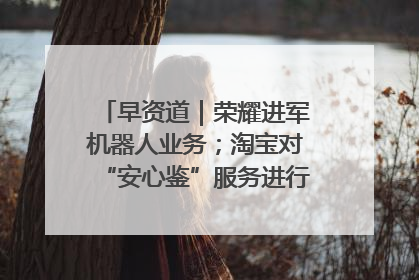 早资道｜荣耀进军机器人业务；淘宝对“安心鉴”服务进行逐步下线调整