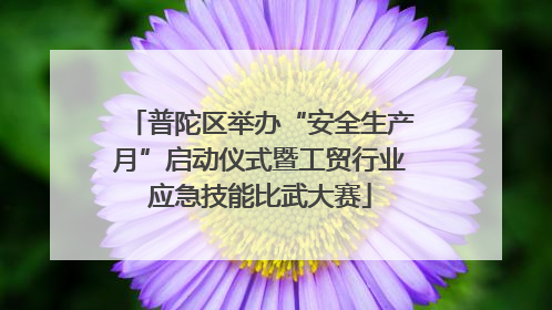 普陀区举办“安全生产月”启动仪式暨工贸行业应急技能比武大赛