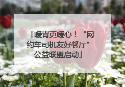 暖胃更暖心！“网约车司机友好餐厅”公益联盟启动