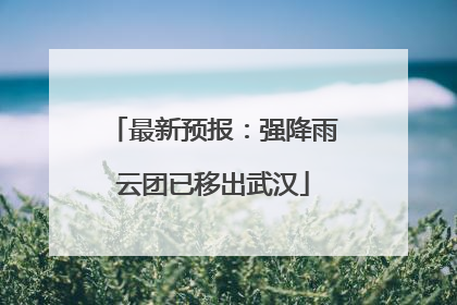 最新预报：强降雨云团已移出武汉