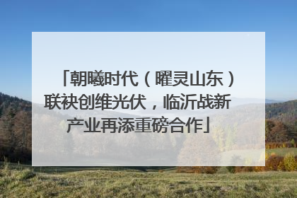 朝曦时代（曜灵山东）联袂创维光伏，临沂战新产业再添重磅合作