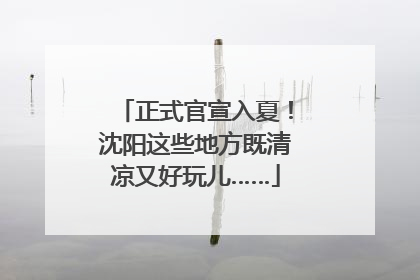 正式官宣入夏！沈阳这些地方既清凉又好玩儿……