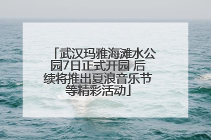 武汉玛雅海滩水公园7日正式开园 后续将推出夏浪音乐节等精彩活动