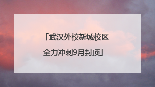 武汉外校新城校区全力冲刺9月封顶