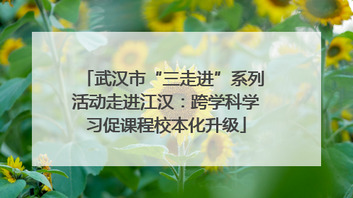 武汉市“三走进”系列活动走进江汉：跨学科学习促课程校本化升级