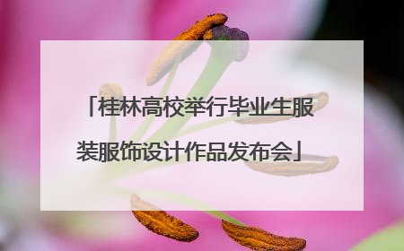 桂林高校举行毕业生服装服饰设计作品发布会