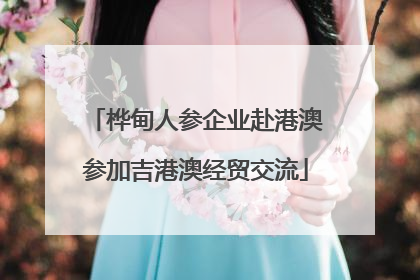 桦甸人参企业赴港澳参加吉港澳经贸交流