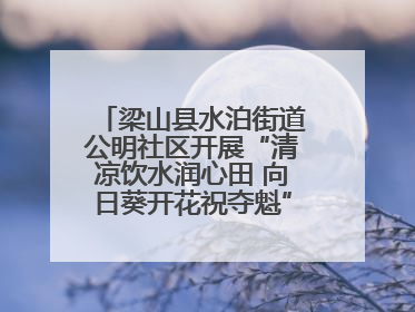 梁山县水泊街道公明社区开展“清凉饮水润心田 向日葵开花祝夺魁”助考活动