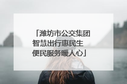 潍坊市公交集团智慧出行惠民生 便民服务暖人心