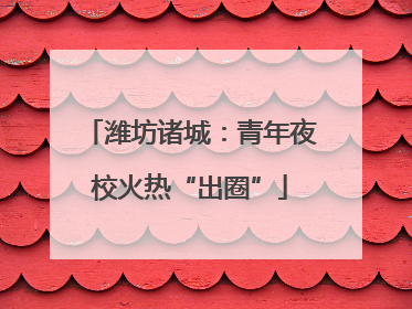 潍坊诸城：青年夜校火热“出圈”