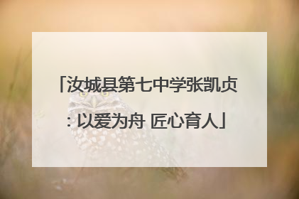 汝城县第七中学张凯贞：以爱为舟 匠心育人