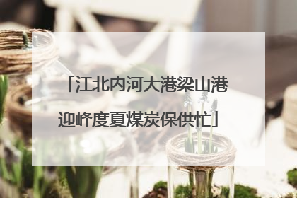 江北内河大港梁山港迎峰度夏煤炭保供忙